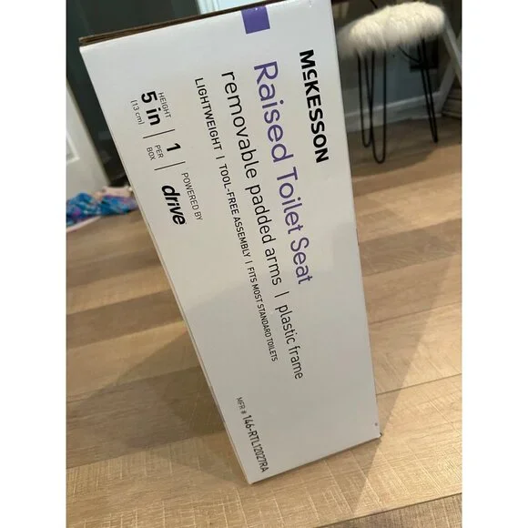 MCKESSON RAISED TOILET SEAT LIGHTWEIGHT NEW MAX WEIGHT 300 LBS